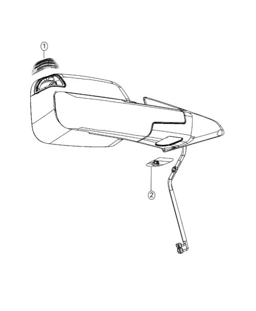 Lamp Turn Signal On Mirror RH RAM TOW Mopar - Afbeelding 2